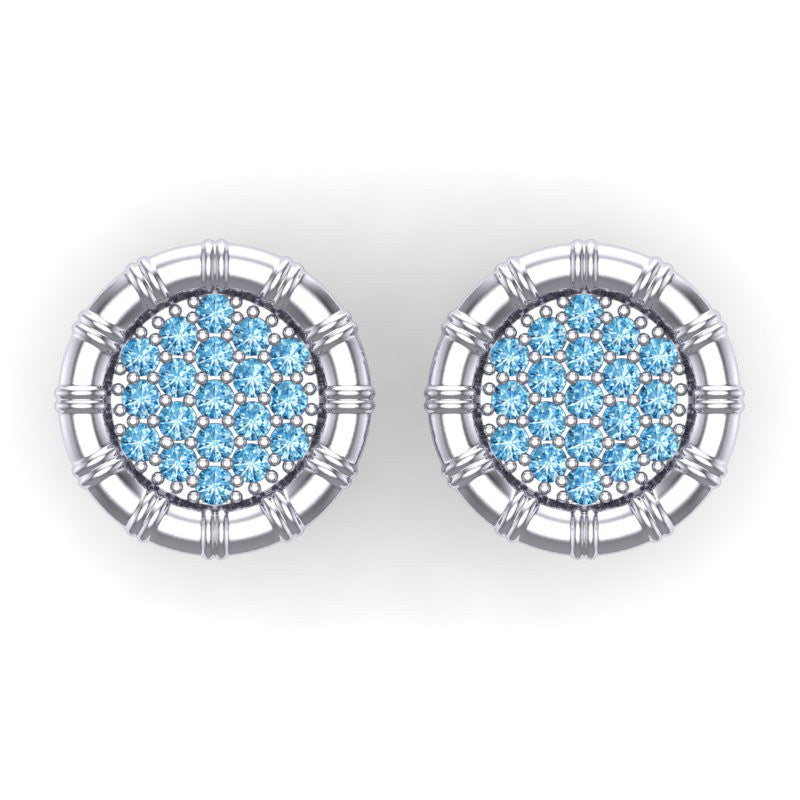 Swiss Blue Topaz Cufflinks
