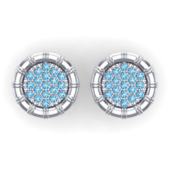 Swiss Blue Topaz Cufflinks