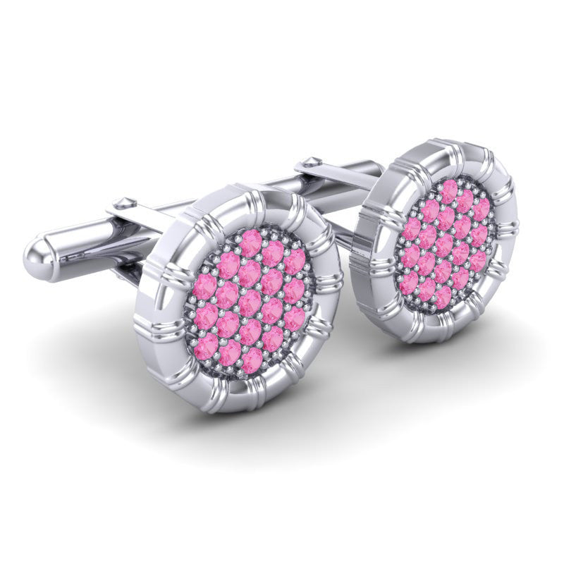 Pink Tourmaline Cufflinks