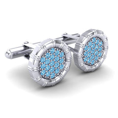 Swiss Blue Topaz Cufflinks