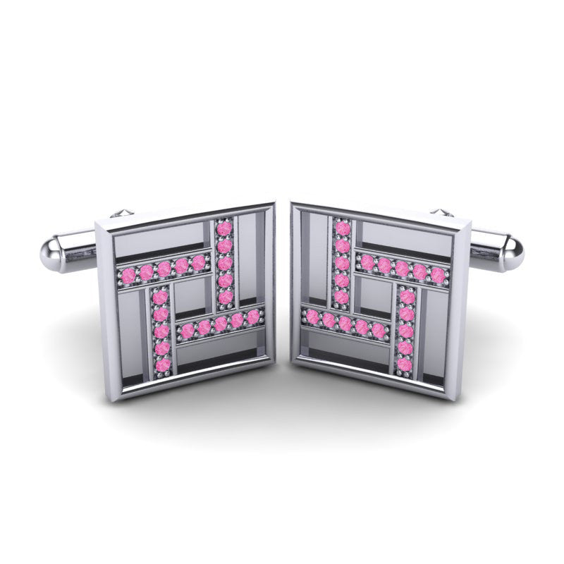 Pink Tourmaline Cufflinks