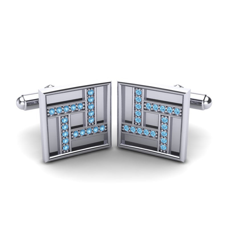 Swiss Blue Topaz Cufflinks