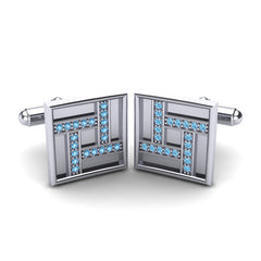 Swiss Blue Topaz Cufflinks