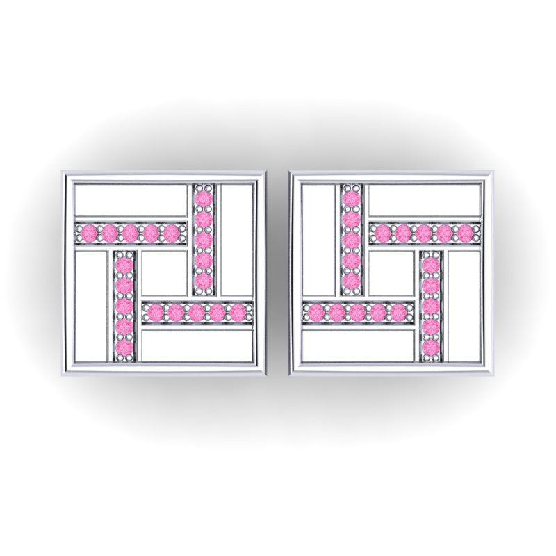 Pink Tourmaline Cufflinks