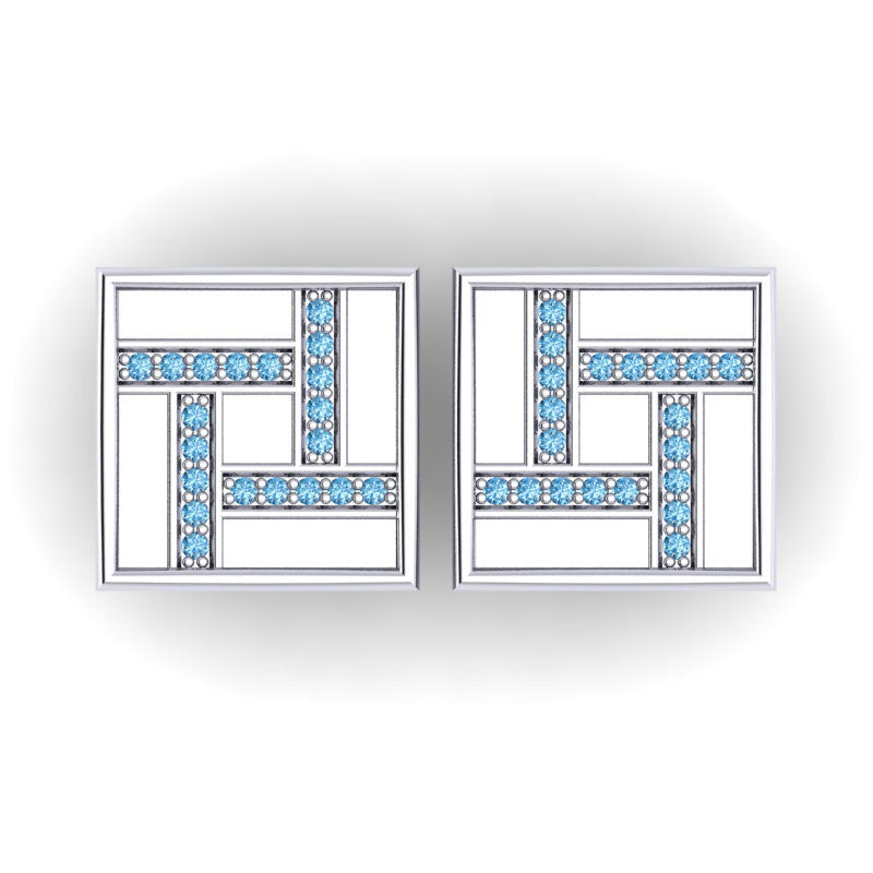 Swiss Blue Topaz Cufflinks