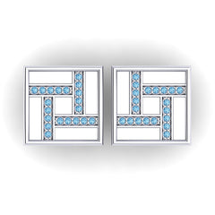 Swiss Blue Topaz Cufflinks