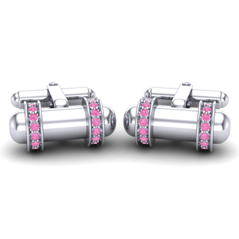 Pink Tourmaline Cufflinks