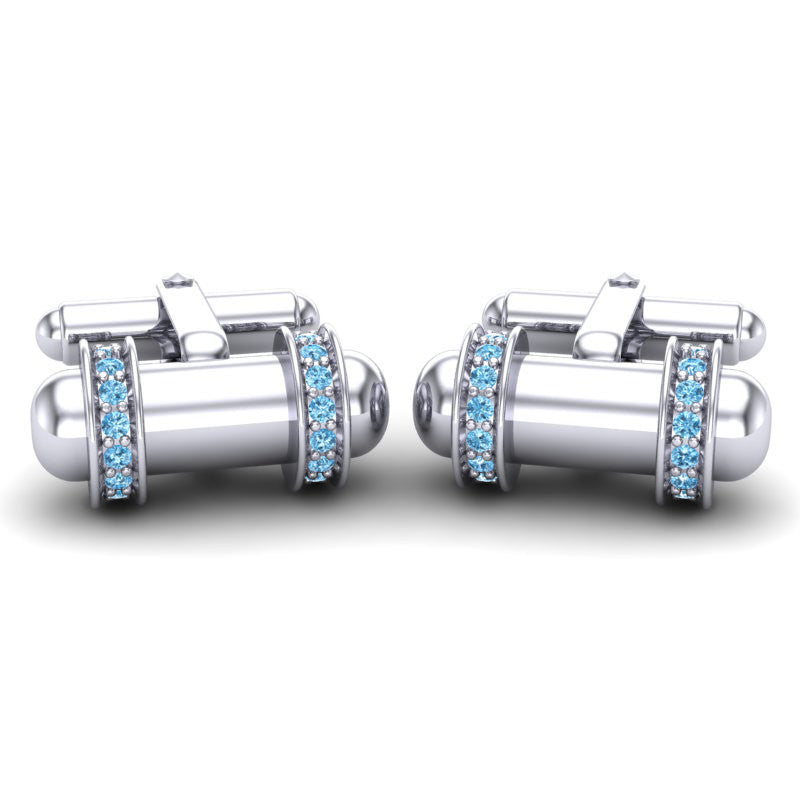 Swiss Blue Topaz Cufflinks