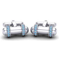 Swiss Blue Topaz Cufflinks