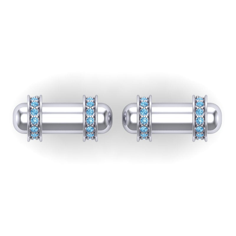 Swiss Blue Topaz Cufflinks