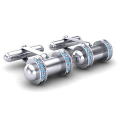 Swiss Blue Topaz Cufflinks