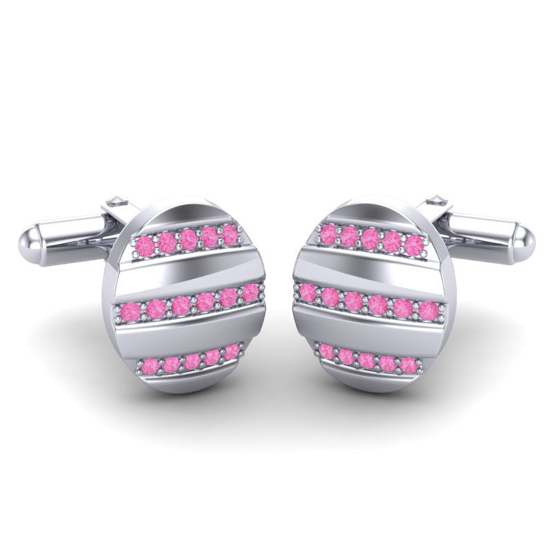 Pink Tourmaline Cufflinks