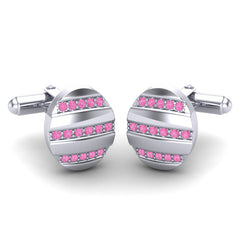 Pink Tourmaline Cufflinks