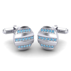 Swiss Blue Topaz Cufflinks