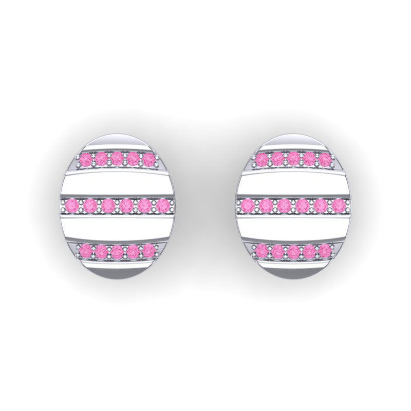 Pink Tourmaline Cufflinks