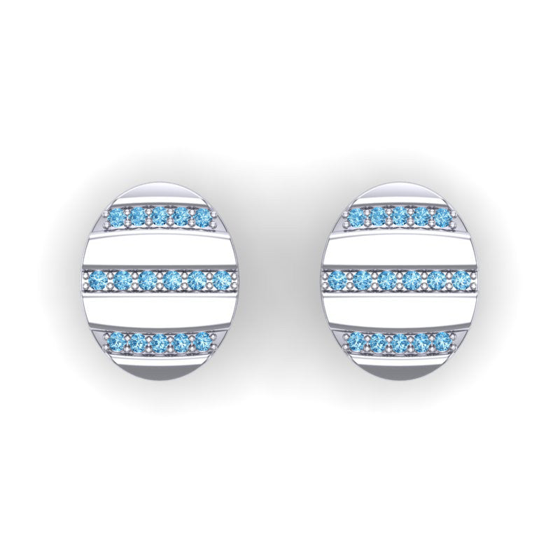 Swiss Blue Topaz Cufflinks