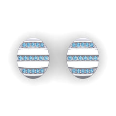 Swiss Blue Topaz Cufflinks