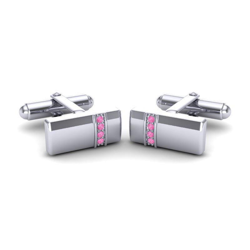 Pink Tourmaline Cufflinks