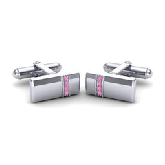Pink Tourmaline Cufflinks