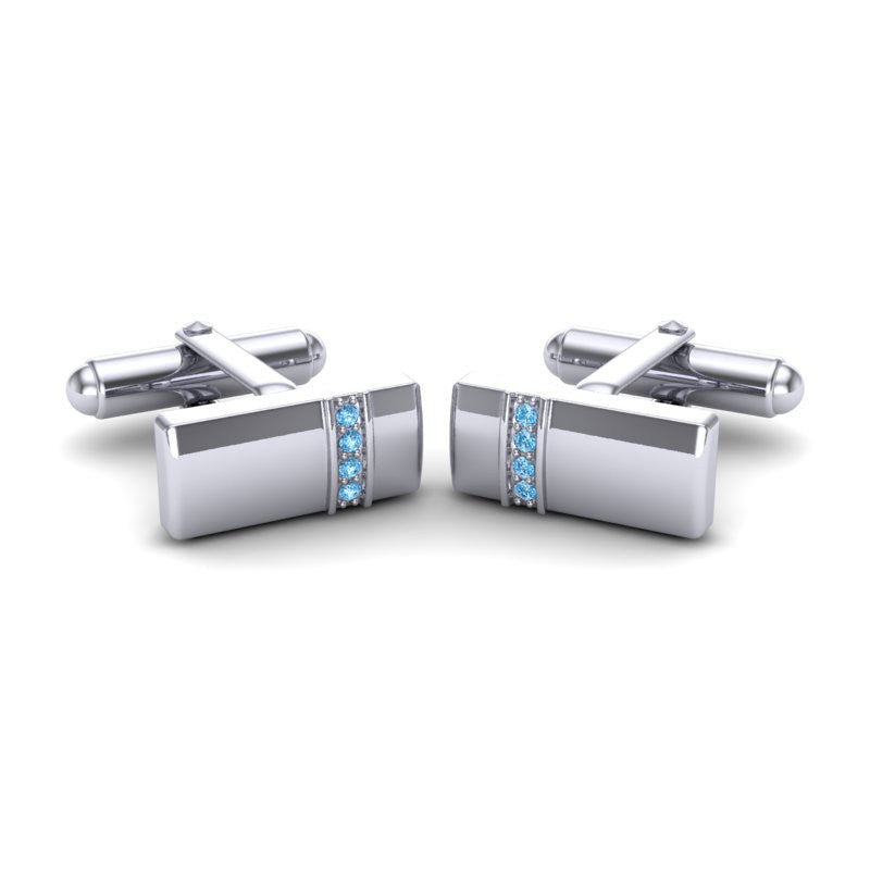 Swiss Blue Topaz Cufflinks