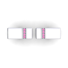 Pink Tourmaline Cufflinks