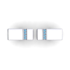 Swiss Blue Topaz Cufflinks