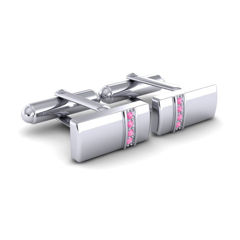 Pink Tourmaline Cufflinks
