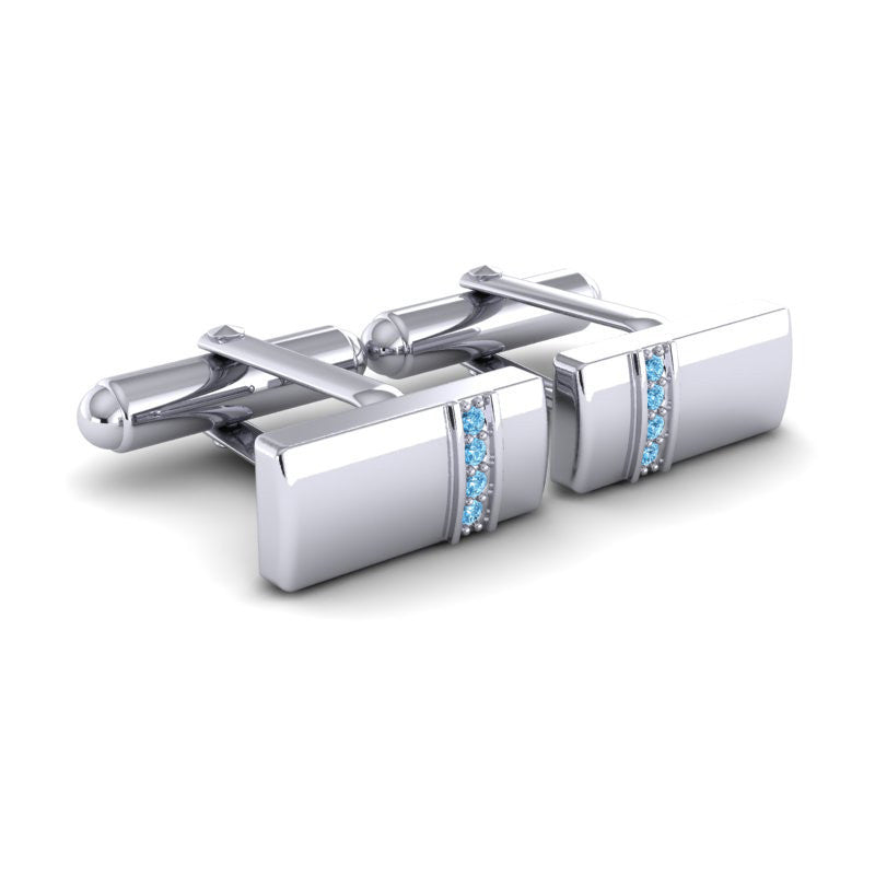 Swiss Blue Topaz Cufflinks