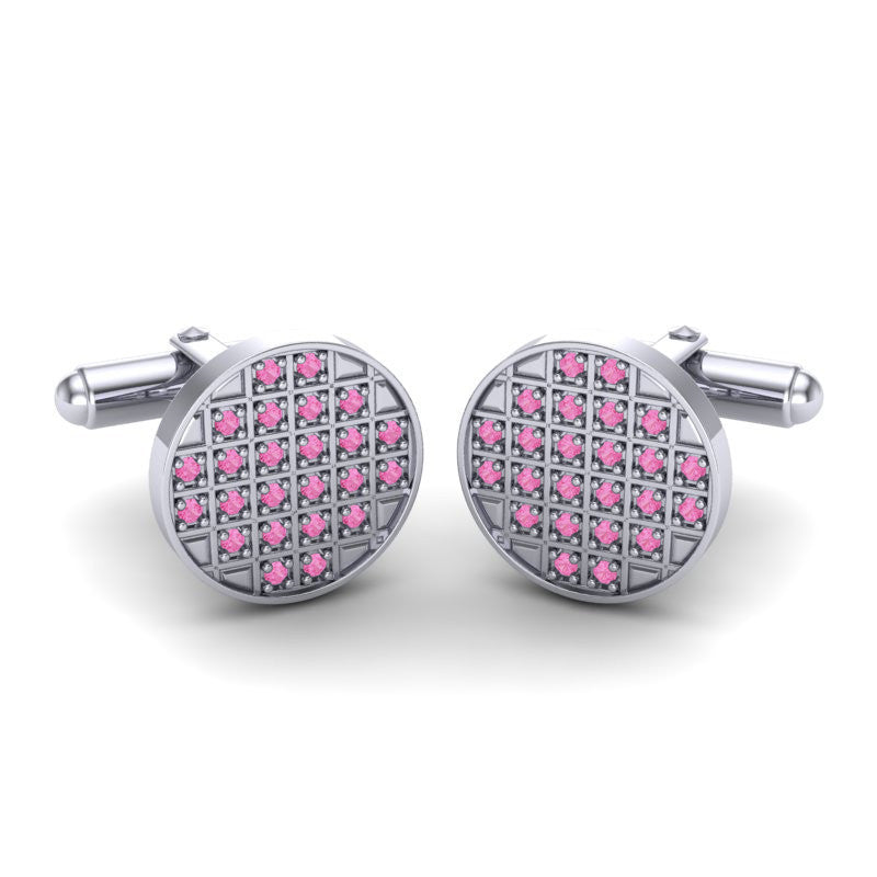 Pink Tourmaline Cufflinks