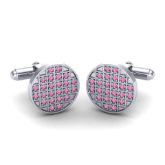 Pink Tourmaline Cufflinks