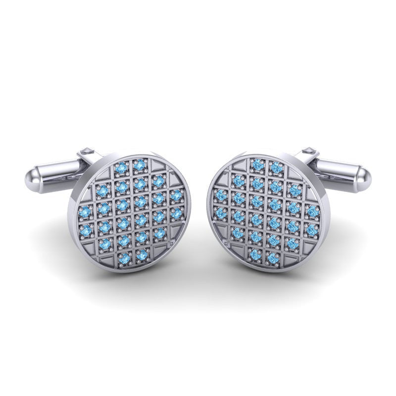 Swiss Blue Topaz Cufflinks