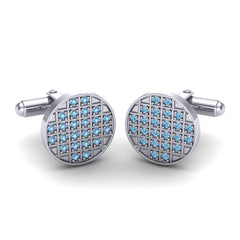 Swiss Blue Topaz Cufflinks