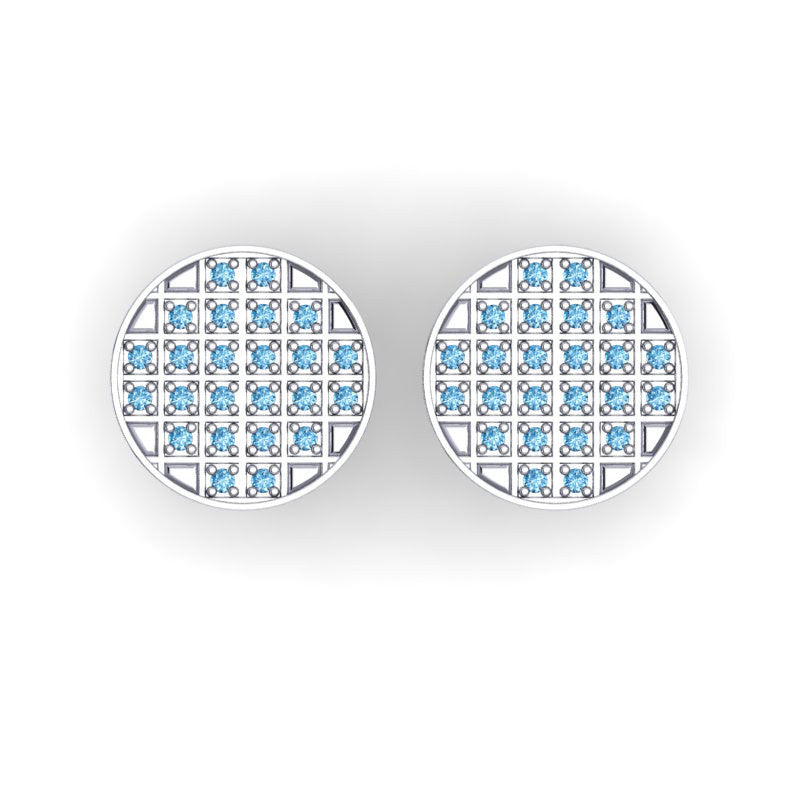 Swiss Blue Topaz Cufflinks