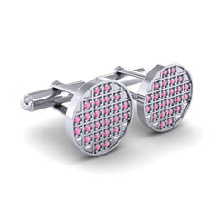 Pink Tourmaline Cufflinks