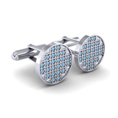Swiss Blue Topaz Cufflinks