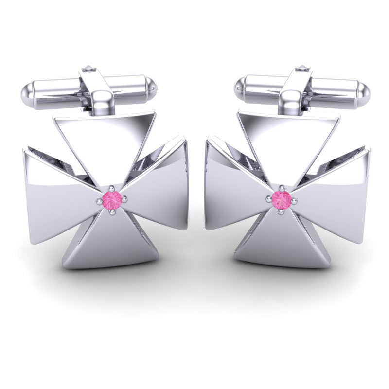 Pink Tourmaline Cufflinks