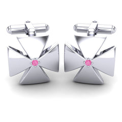 Pink Tourmaline Cufflinks