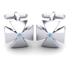 Swiss Blue Topaz Cufflinks