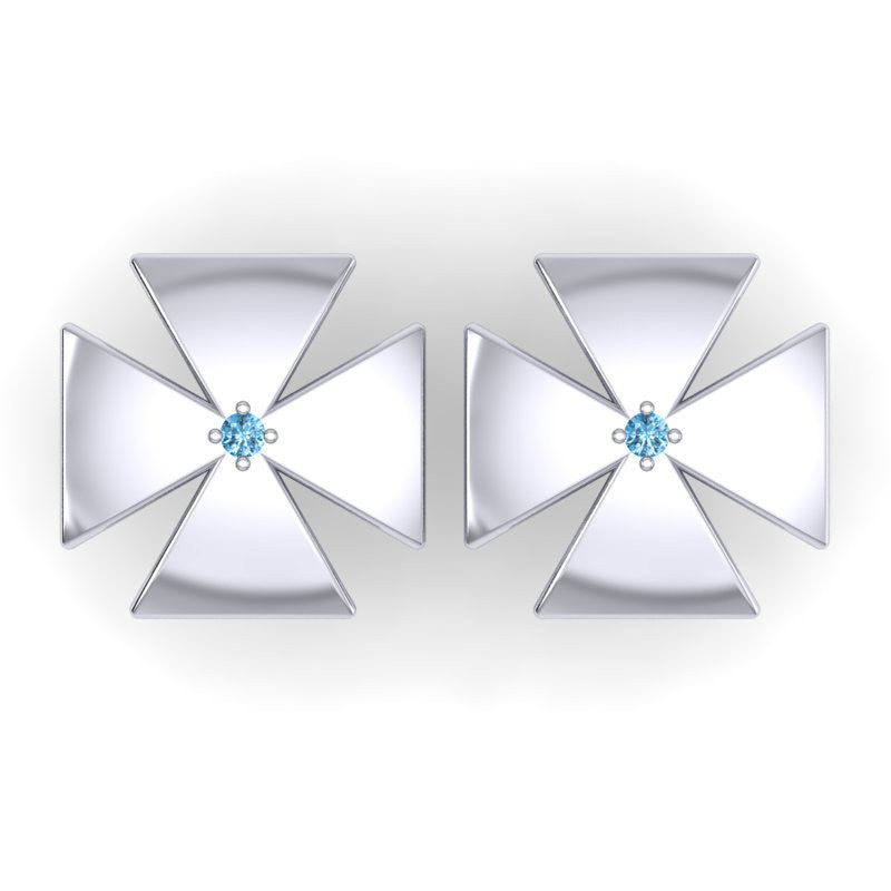 Swiss Blue Topaz Cufflinks