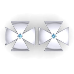 Swiss Blue Topaz Cufflinks