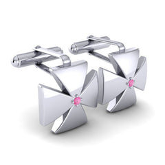 Pink Tourmaline Cufflinks