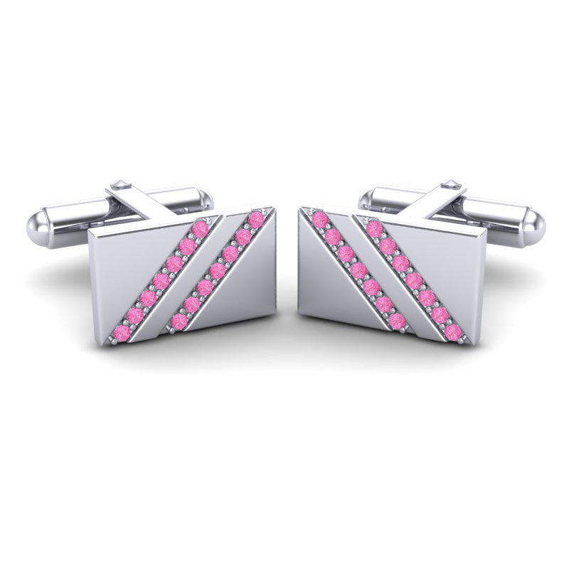 Pink Tourmaline Cufflinks