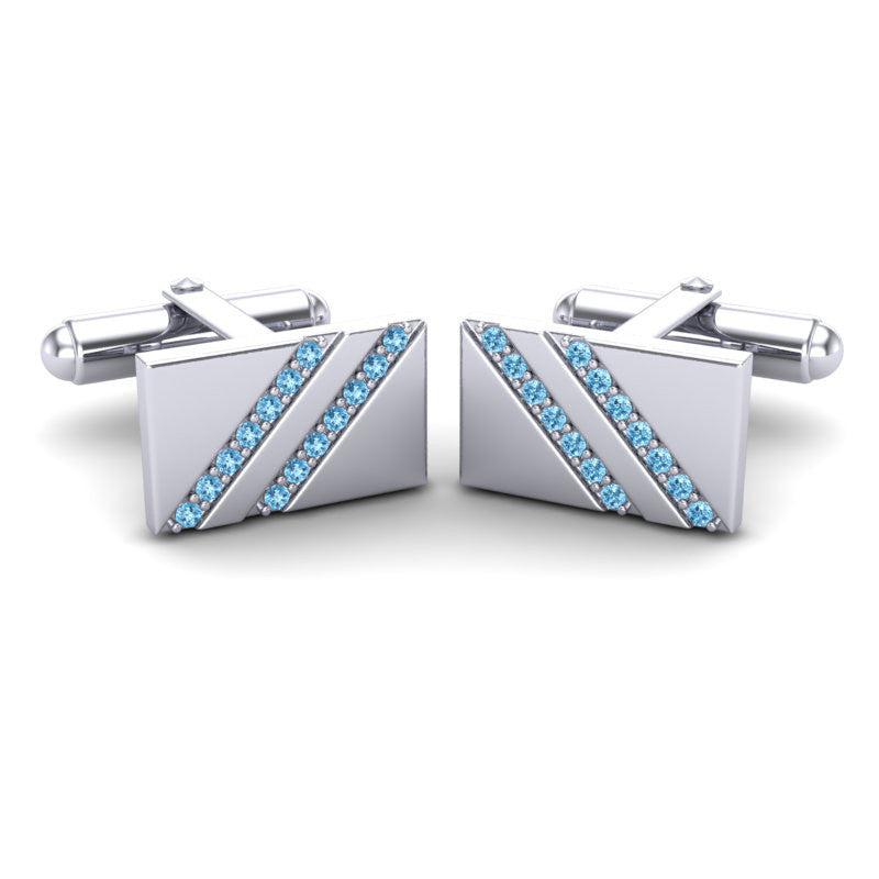 Swiss Blue Topaz Cufflinks