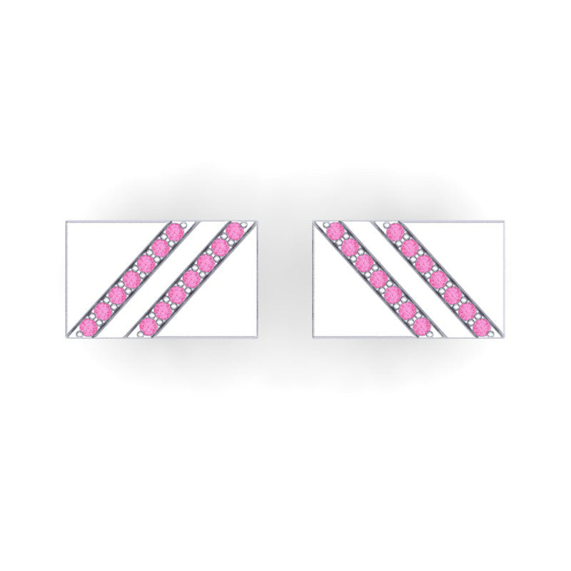 Pink Tourmaline Cufflinks