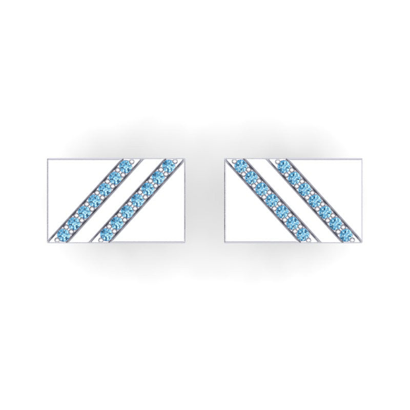 Swiss Blue Topaz Cufflinks