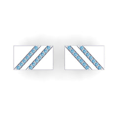 Swiss Blue Topaz Cufflinks