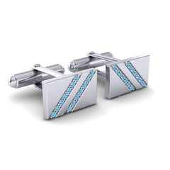 Swiss Blue Topaz Cufflinks