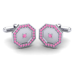 Pink Tourmaline Cufflinks