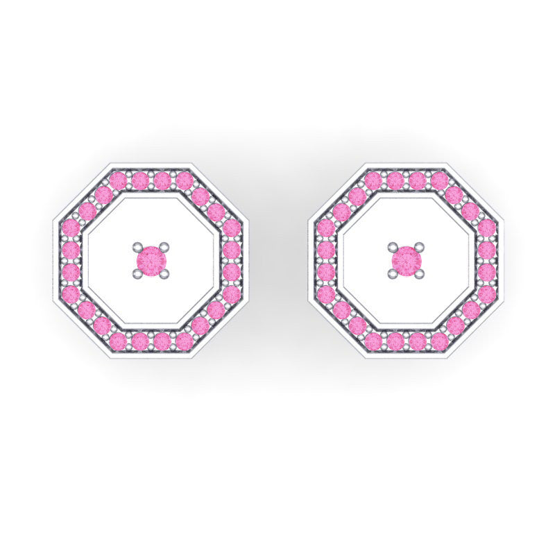 Pink Tourmaline Cufflinks