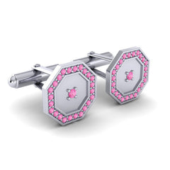 Pink Tourmaline Cufflinks